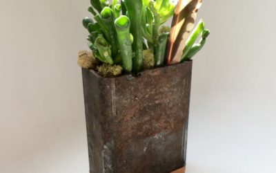 Scrap Metal Succulent Sculptures