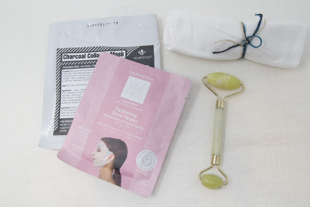 jade roller and sheet mask galentines gift
